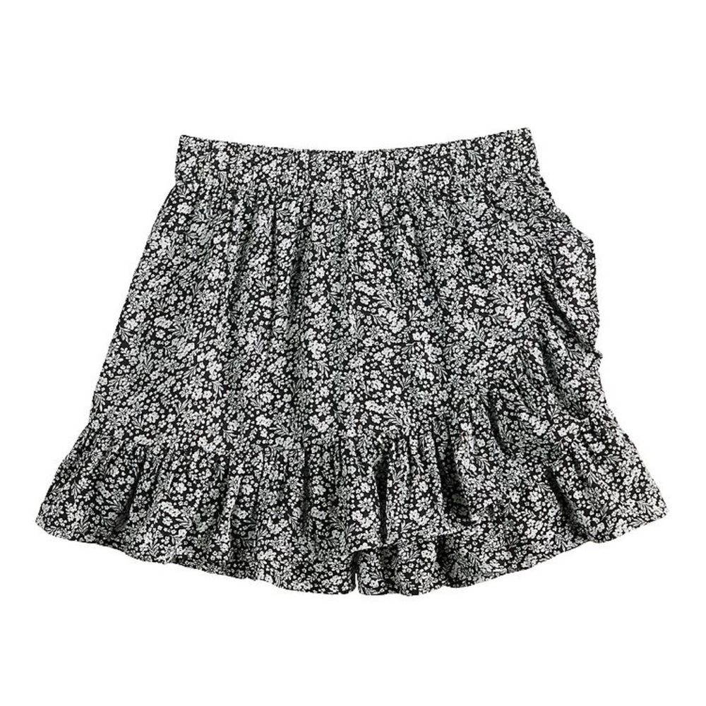 Jumping Beans Black and White Floral Ruffled Skort NWT